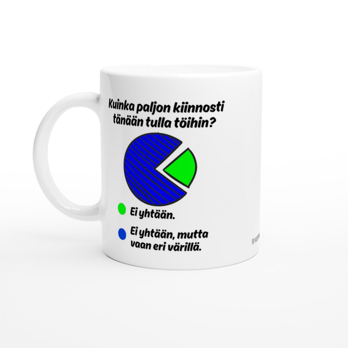 Kuinka paljon kiinnosti tänään tulla töihin? | Kahvikuppi 330ml (0520)
