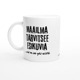 Maailma tarvitsee esikuvia. Mä en oo yks niistä... | Kahvikuppi 330ml (0516)
