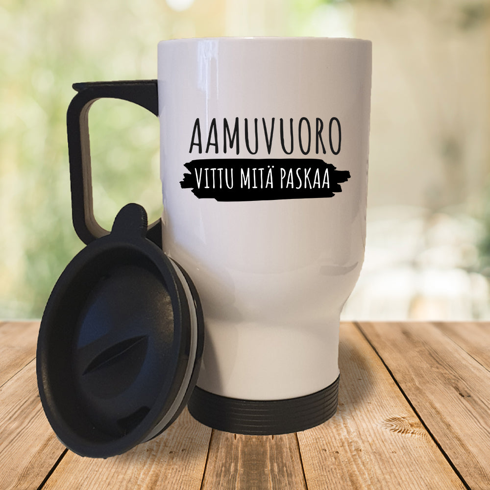 Aamuvuoro - Vittu mitä paskaa (0025) | Termosmuki 3,9dl