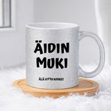Äidin muki - Älä vittu koske (0159) | Glittermuki 330ml