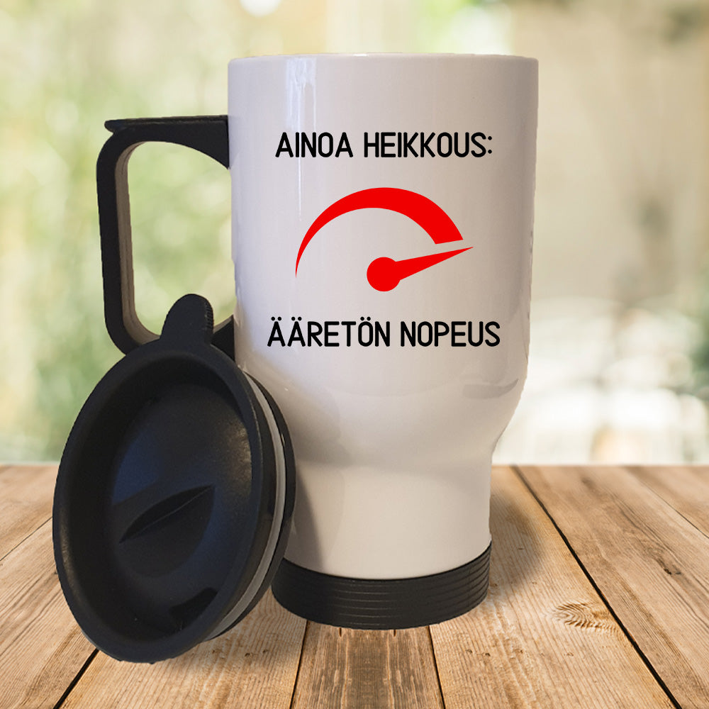 Ainoa heikkous: ääretön nopeus (0296) | Termosmuki 3,9dl