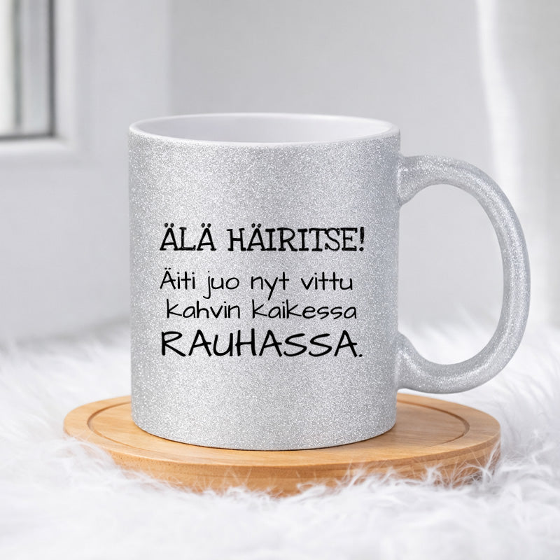 Älä häiritse (0030) | Glittermuki 330ml
