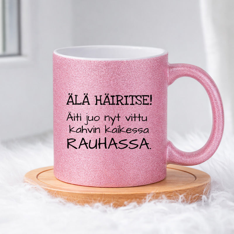 Älä häiritse (0030) | Glittermuki 330ml