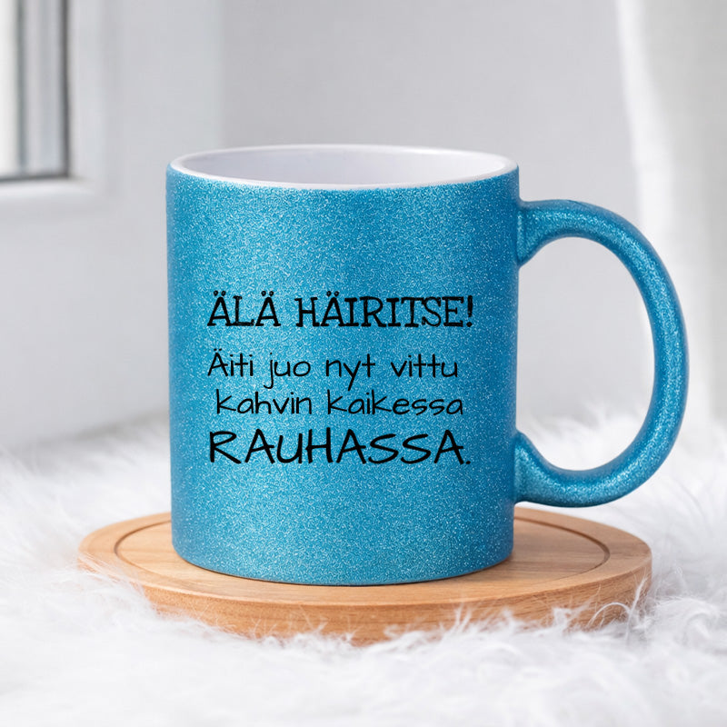 Älä häiritse (0030) | Glittermuki 330ml