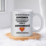 En väitä että isäni on supermies (0512) | Glittermuki 330ml