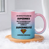 En väitä että isäni on supermies (0512) | Glittermuki 330ml
