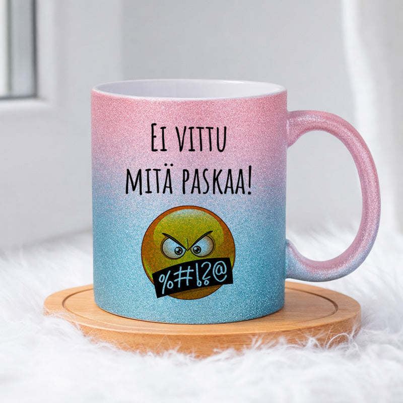 Ei vittu mitä paskaa! %#!?@ (0252) | Glittermuki 330ml