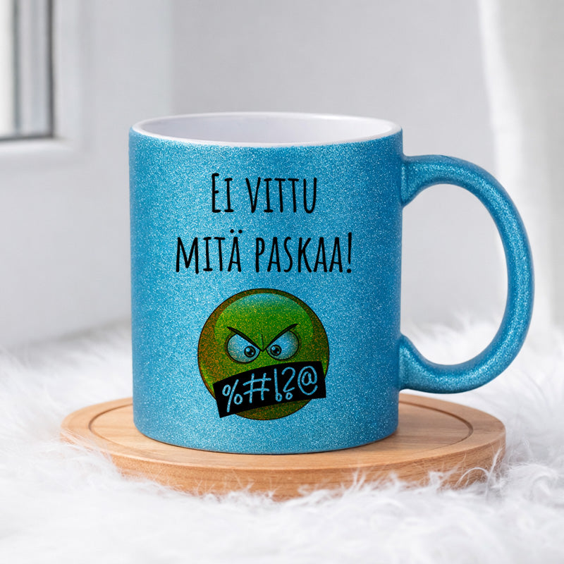 Ei vittu mitä paskaa! %#!?@ (0252) | Glittermuki 330ml