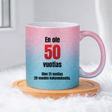 En ole 50 vuotias (0276) | Glittermuki 330ml