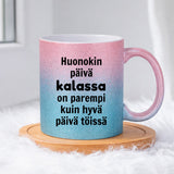 Huonokin päivä kalassa (0065) | Glittermuki 330ml