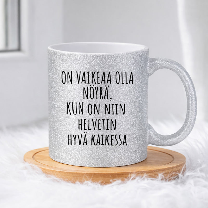 Hyvä kaikessa (0171) | Glittermuki 330ml