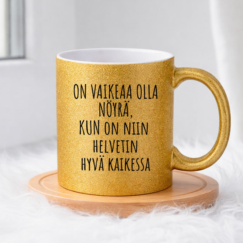Hyvä kaikessa (0171) | Glittermuki 330ml