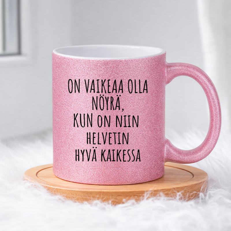 Hyvä kaikessa (0171) | Glittermuki 330ml