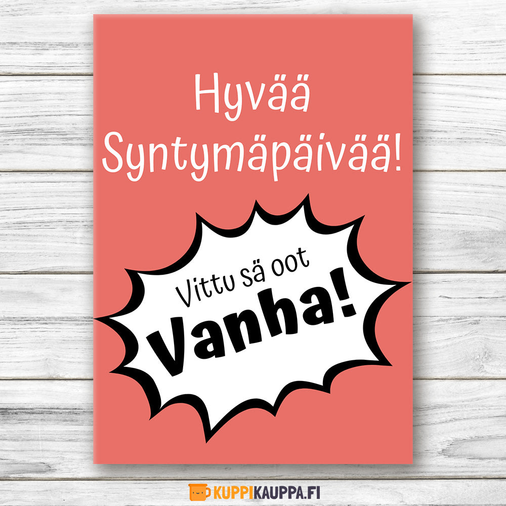 Hyvää syntymäpäivää - Postikortti (0141)