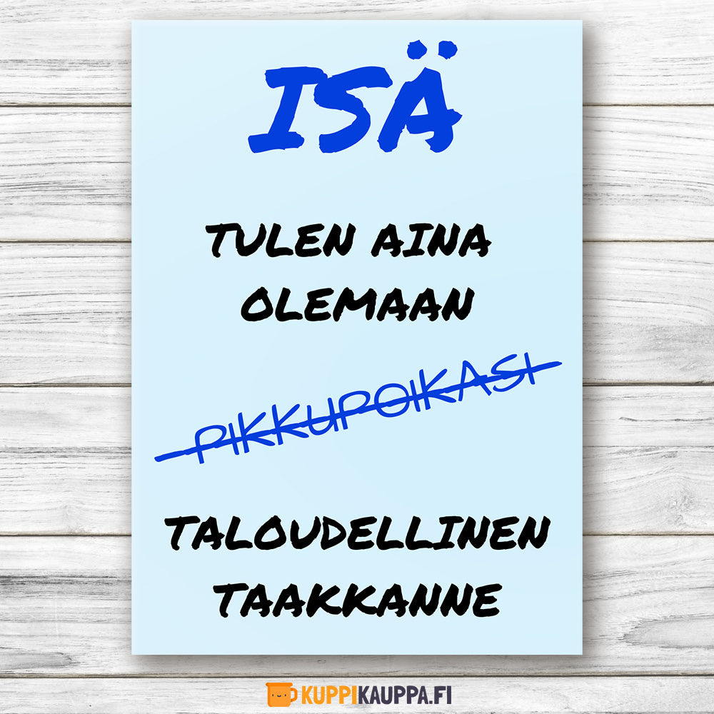 Isä – Tulen aina olemaan pikkupoikasi - Postikortti (0257)