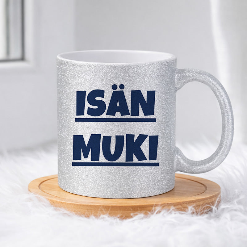 Isän muki (0154) | Glittermuki 330ml