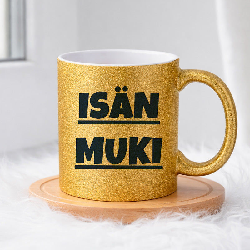 Isän muki (0154) | Glittermuki 330ml