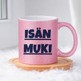 Isän muki (0154) | Glittermuki 330ml
