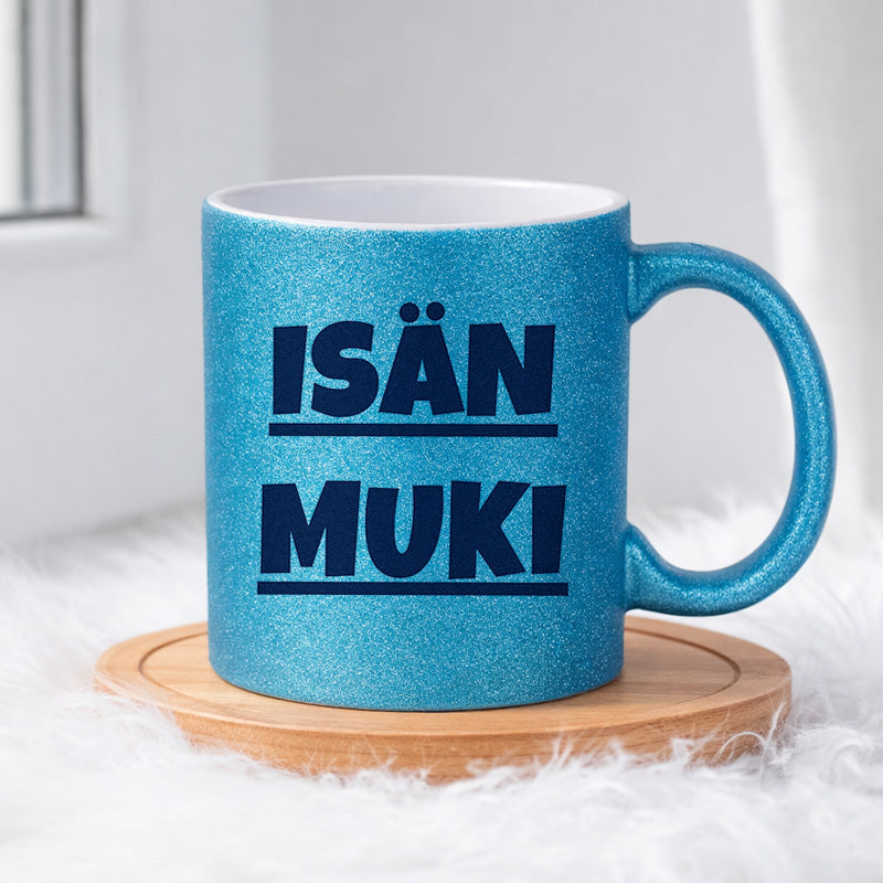 Isän muki (0154) | Glittermuki 330ml
