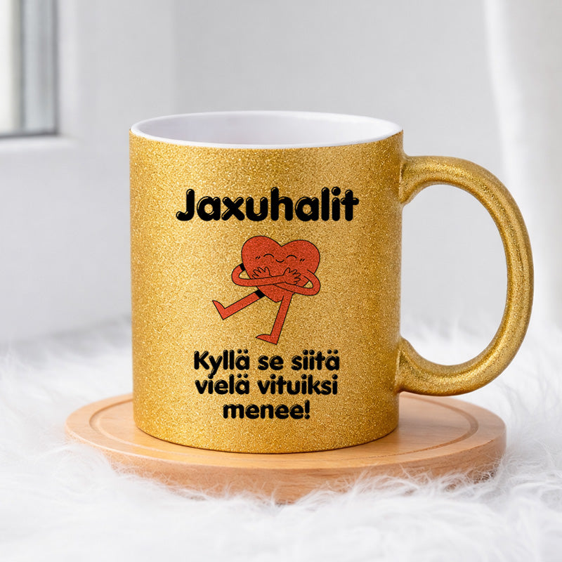 Jaxuhalit – Kyllä se siitä vielä vituiksi menee (0269) | Glittermuki 330ml