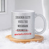 Jokainen eletty vuosi tuo mukanaan kokemusta (0313) | Glittermuki 330ml