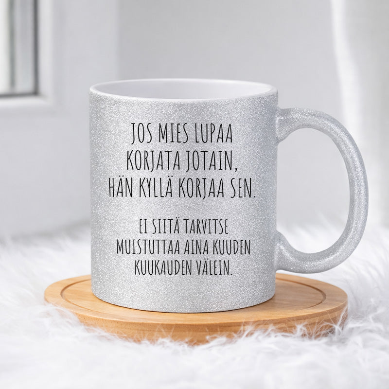 Jos mies lupaa (0086) | Glittermuki 330ml
