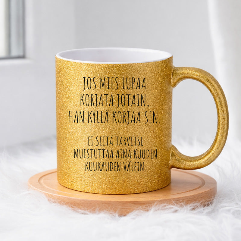 Jos mies lupaa (0086) | Glittermuki 330ml