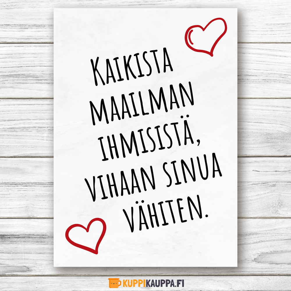 Kaikista maailman ihmisistä - Postikortti (0112)