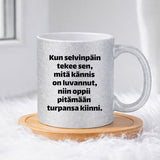 Kun selvinpäin tekee (0062) | Glittermuki 330ml