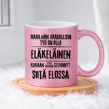 Maailman vaarallisin ammatti on eläkeläinen (0513) | Glittermuki 330ml