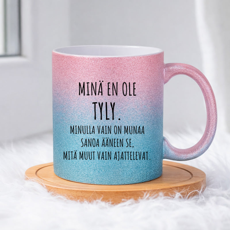 Minä en ole tyly (0497) | Glittermuki 330ml
