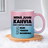 Minä juon kahvia vain 3 kertaa viikossa (0445) | Glittermuki 330ml