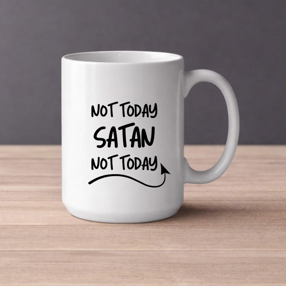 Not today satan not today (385) | Kahvikuppi 440ml