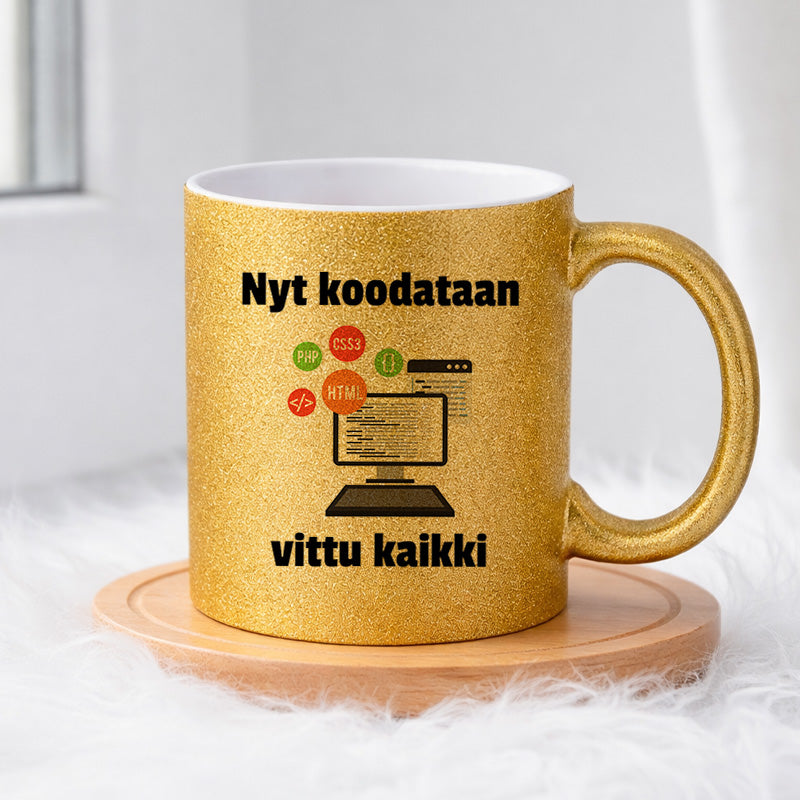 Nyt koodataan (0295) | Glittermuki 330ml