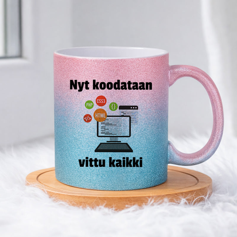 Nyt koodataan (0295) | Glittermuki 330ml