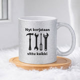 Nyt korjataan vittu kaikki (0071)  | Glittermuki 330ml