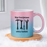 Nyt korjataan vittu kaikki (0071)  | Glittermuki 330ml