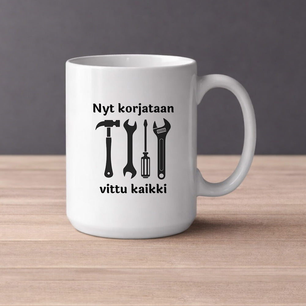 Nyt korjataan vittu kaikki (0071) | Kahvikuppi 440ml
