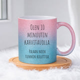 Olen 10 minuutin kahvitauolla (0178) | Glittermuki 330ml