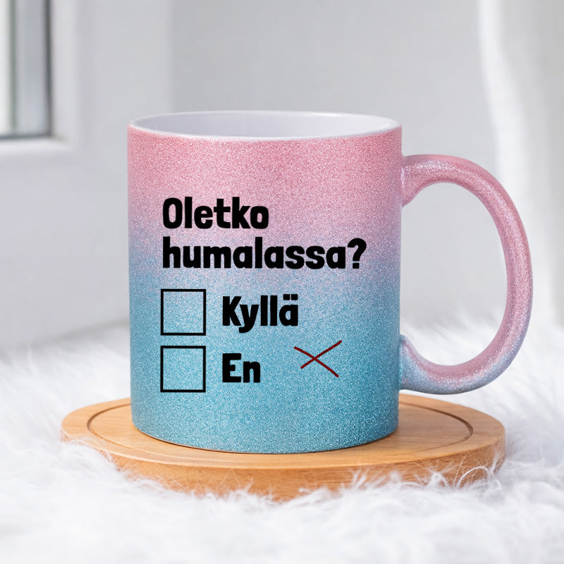 Oletko humalassa (0107) | Glittermuki 330ml