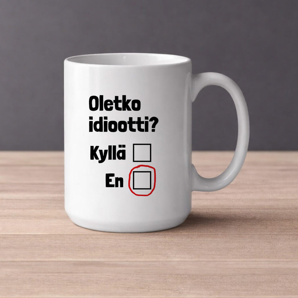 Oletko idiootti (0358) | Kahvikuppi 440ml
