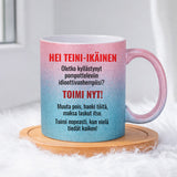 Oletko kyllästynyt idioottivanhempiisi (0177) | Glittermuki 330ml