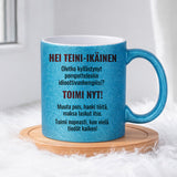 Oletko kyllästynyt idioottivanhempiisi (0177) | Glittermuki 330ml
