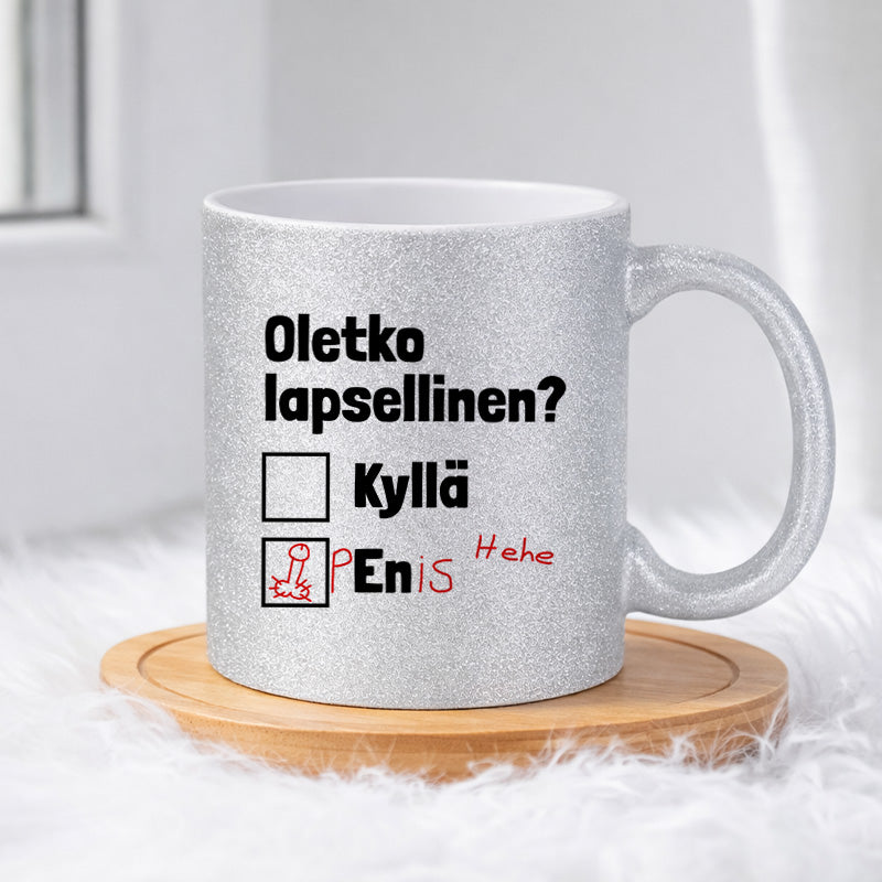 Oletko lapsellinen (0105) | Glittermuki 330ml