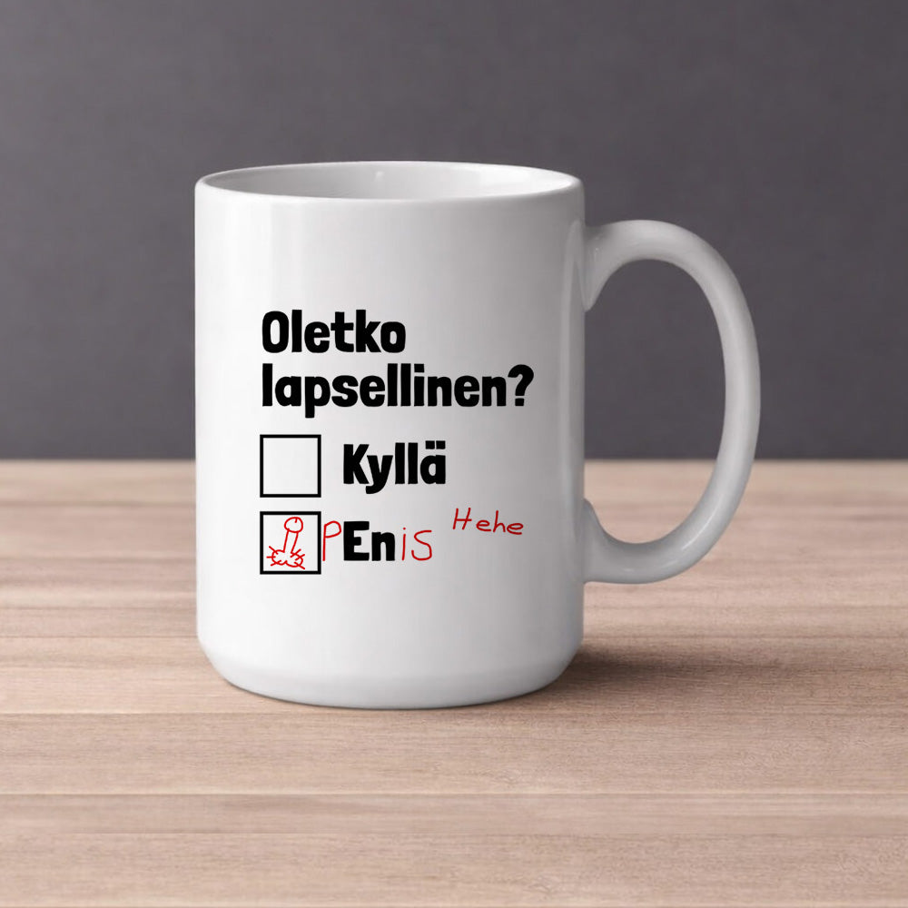 Oletko lapsellinen (0105) | Kahvikuppi 440ml