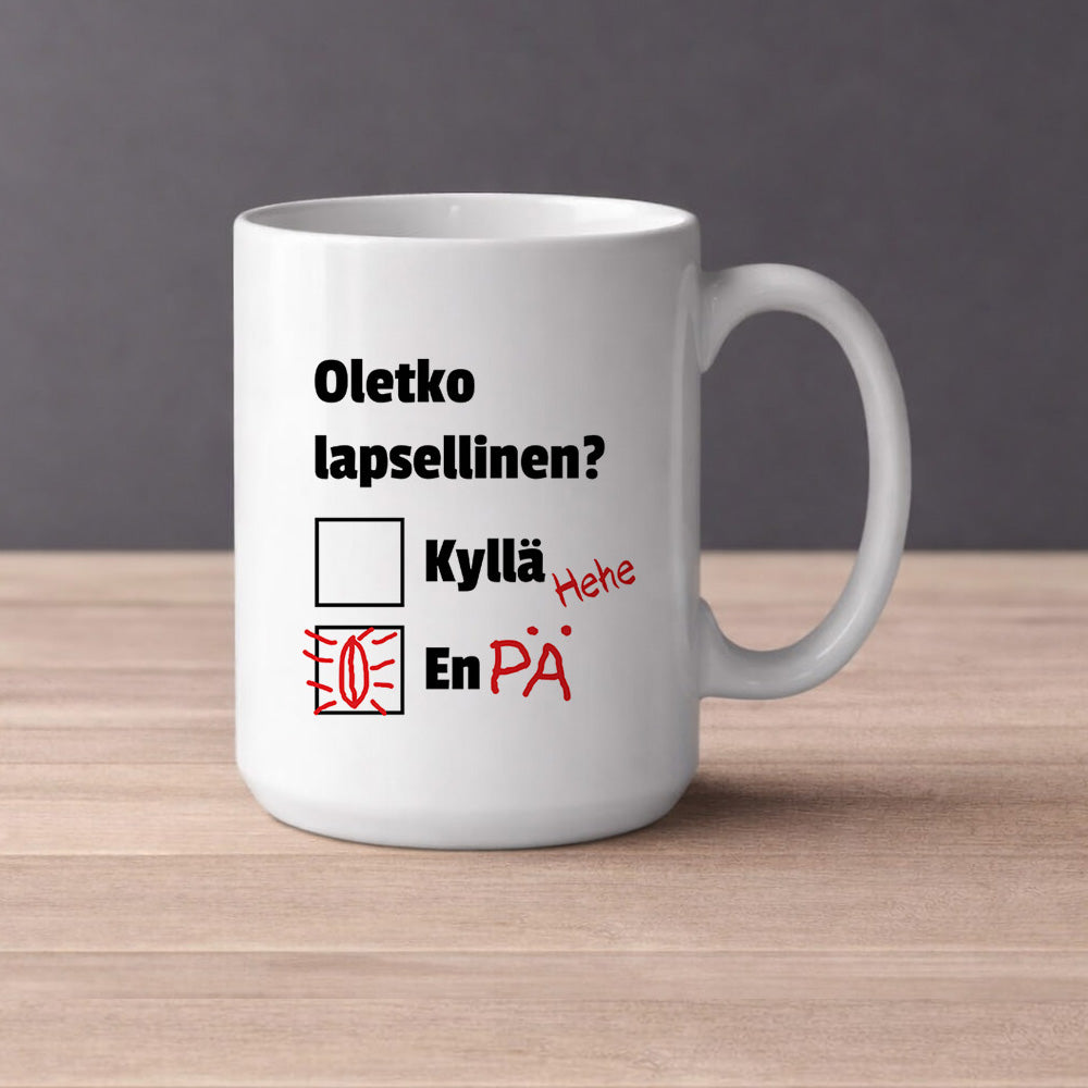 Oletko lapsellinen Kyllä - En (0260) | Kahvikuppi 440ml