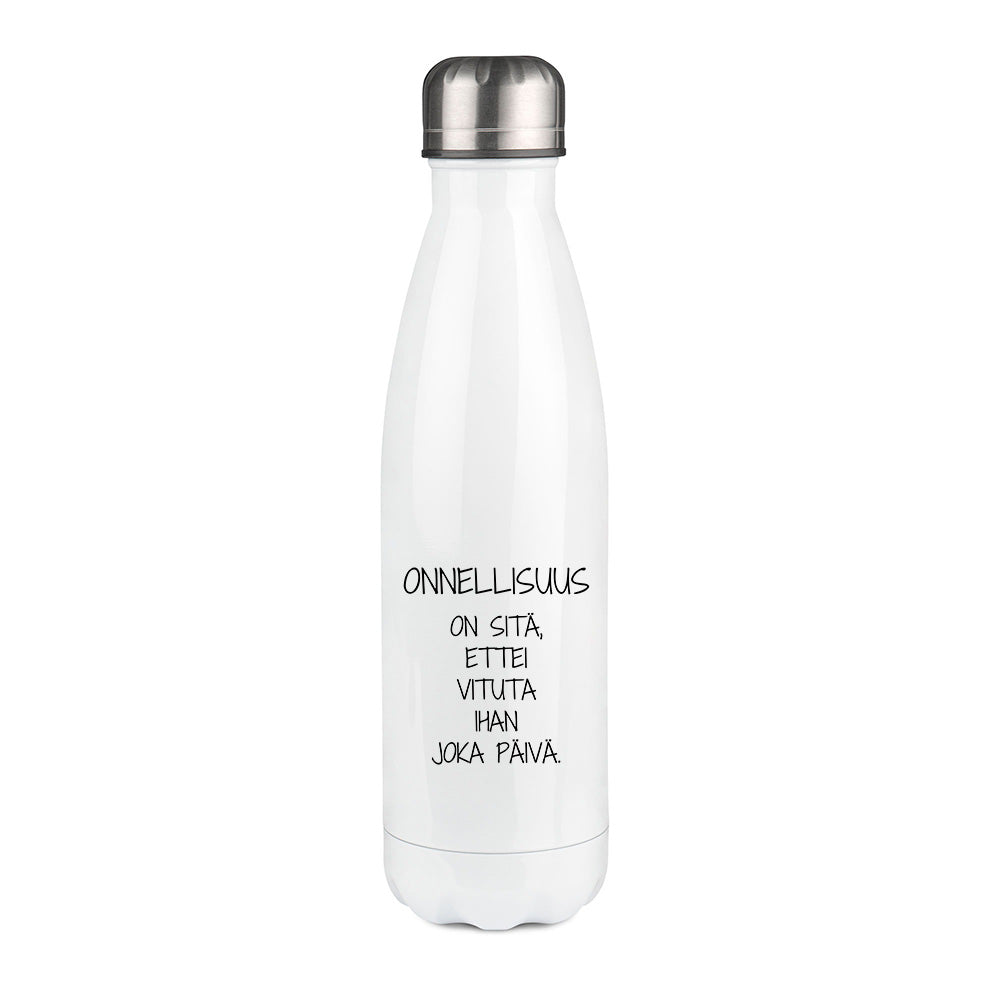 Onnellisuus on sitä, ettei vituta ihan joka päivä (0293) | Termospullo 500ml