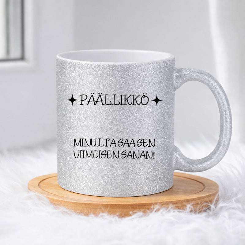 Päällikkö (0352) | Glittermuki 330ml