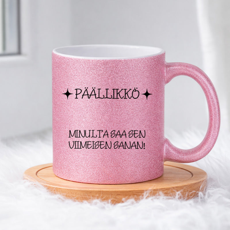 Päällikkö (0352) | Glittermuki 330ml