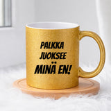 Palkka juoksee, minä en! (0063) | Glittermuki 330ml